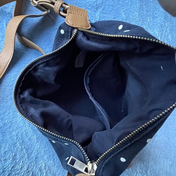 A New Day Navy Polka Dot Shoulder Purse - Picture 3 of 4